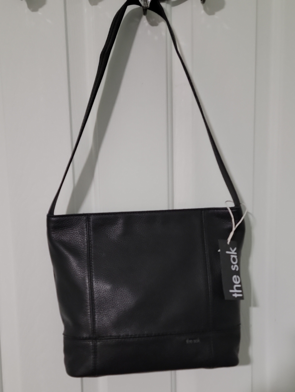 The Sak DE YOUNG Black Pebbled Leather Shoulder  Bag